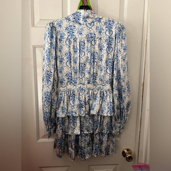 NWT LoveShackFancy Daly Mini Dress in Frosted Shores in a size 00 - Picture 3 of 4